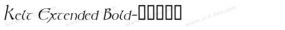 Kelt Extended Bold字体转换